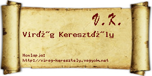 Virág Keresztély névjegykártya